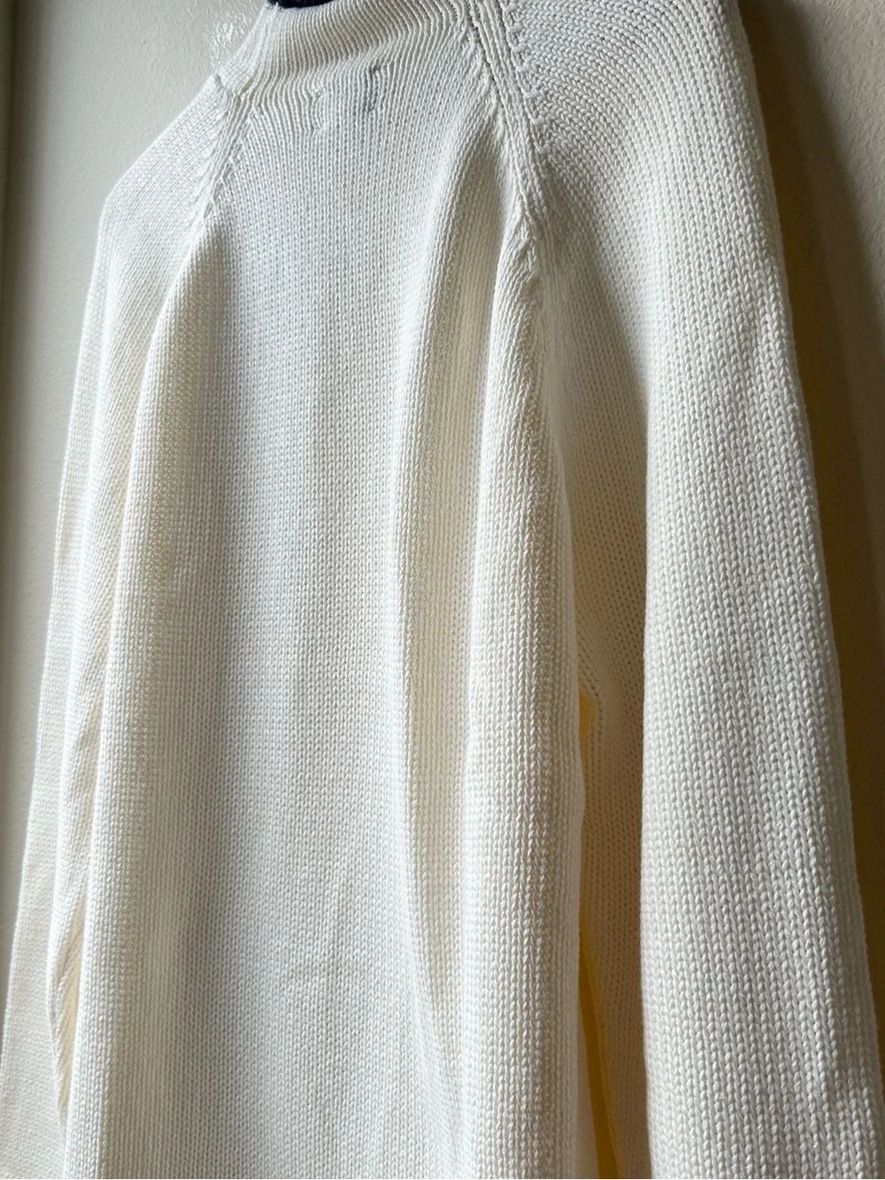 NWT J. CREW 1988 Rollneck sweater with tipping Ivory Navy Stripe Sz XL $118 CQ89